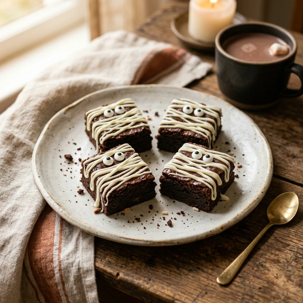 Mummy Wrapped Brownie Bites Recipe