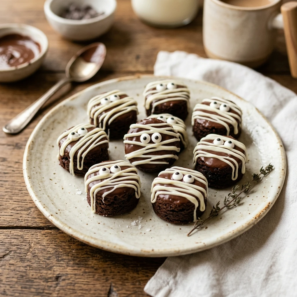 Mummy Wrapped Brownie Bites Recipe