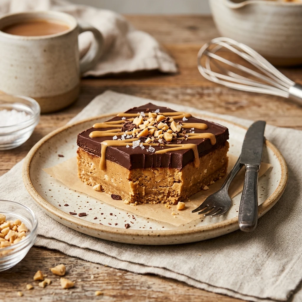 No Bake Chocolate Peanut Butter Bars