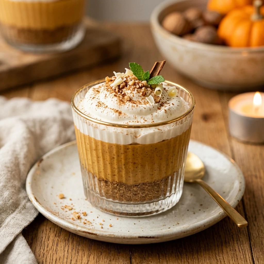 No Bake Pumpkin Spice Cheesecake Cups