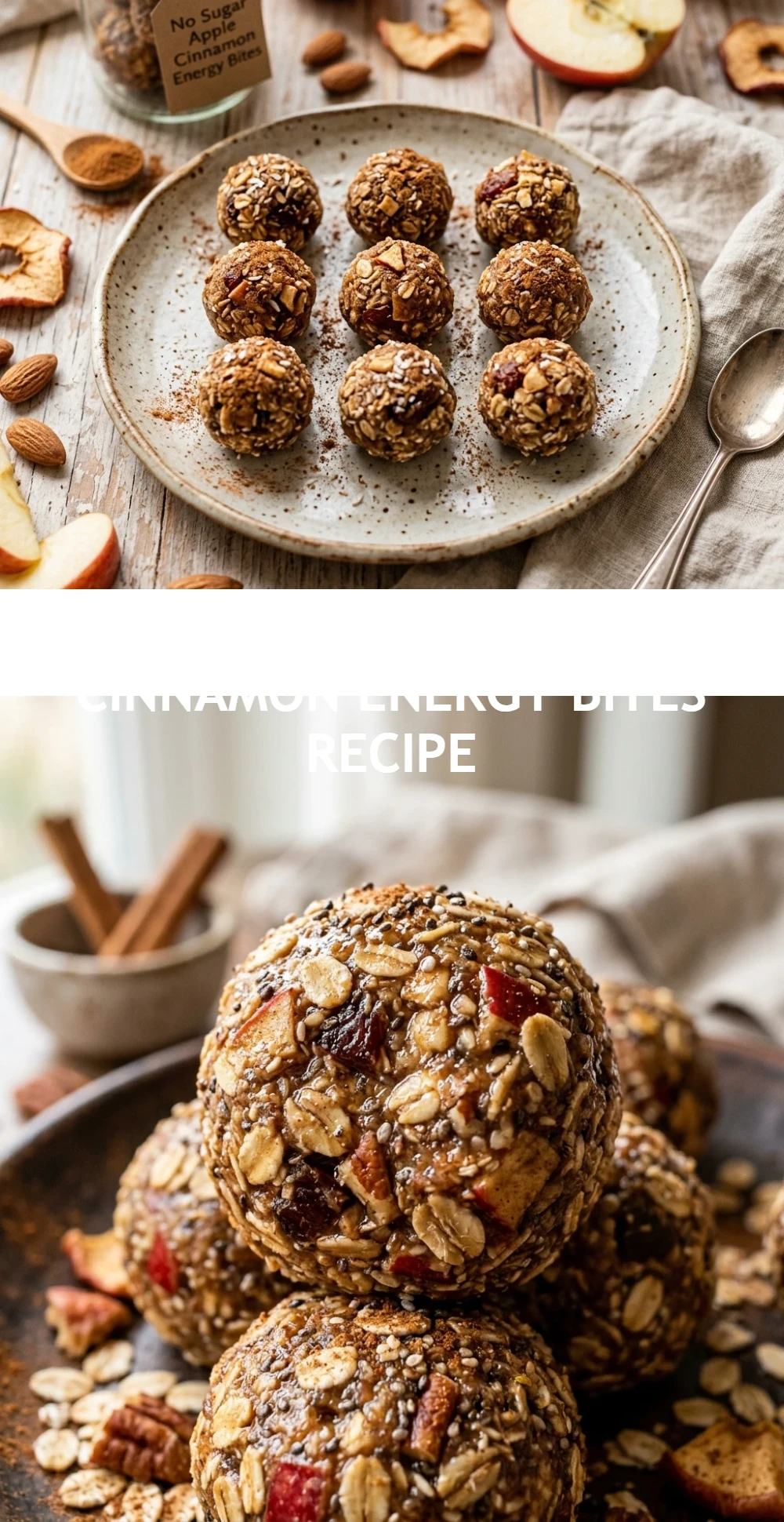 No Sugar Apple Cinnamon Energy Bites Recipe
