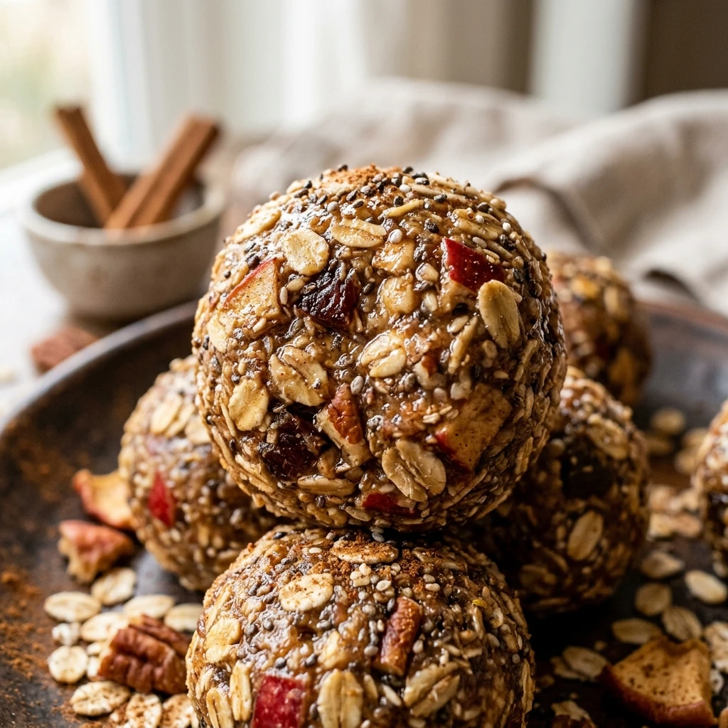 No Sugar Apple Cinnamon Energy Bites Recipe