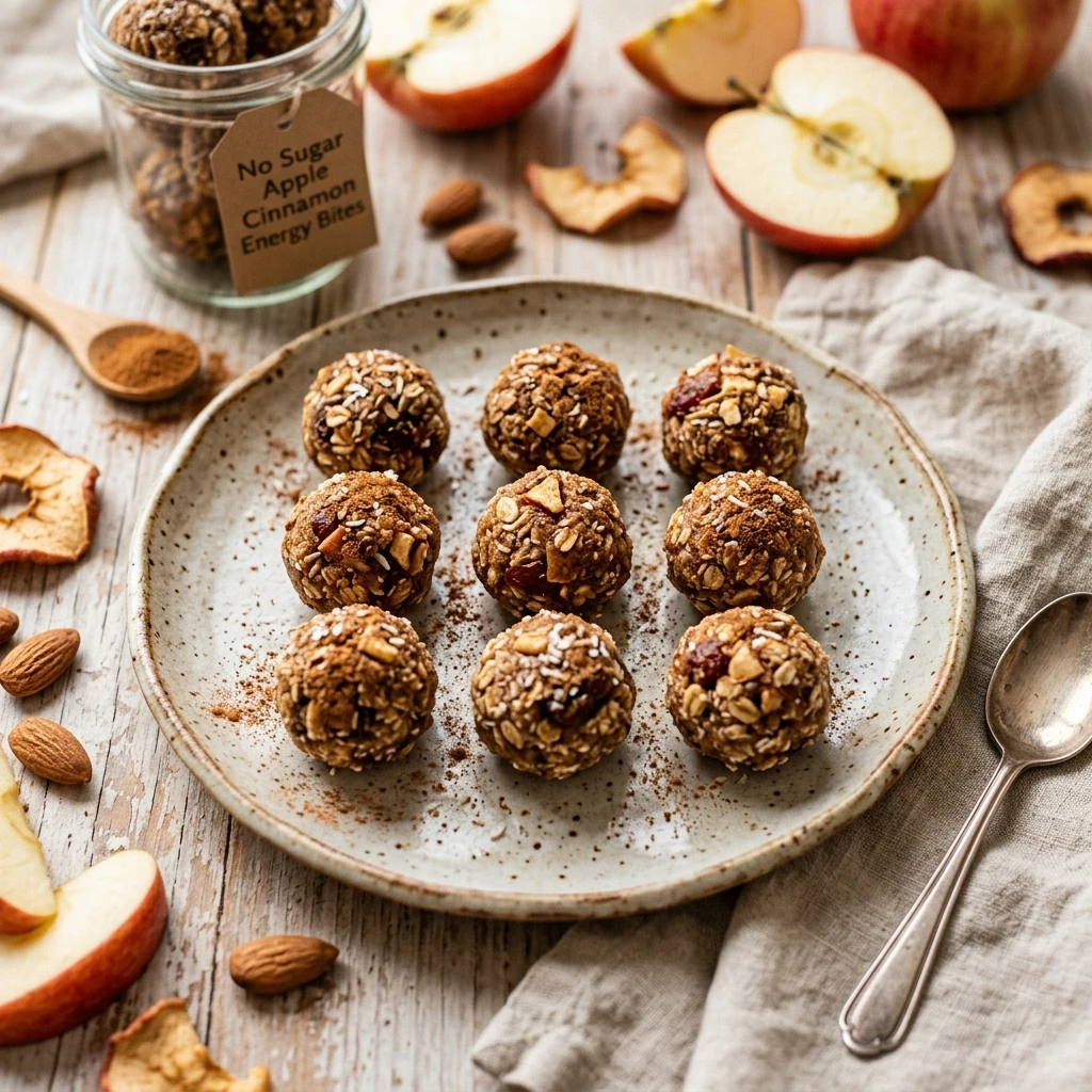 No Sugar Apple Cinnamon Energy Bites Recipe