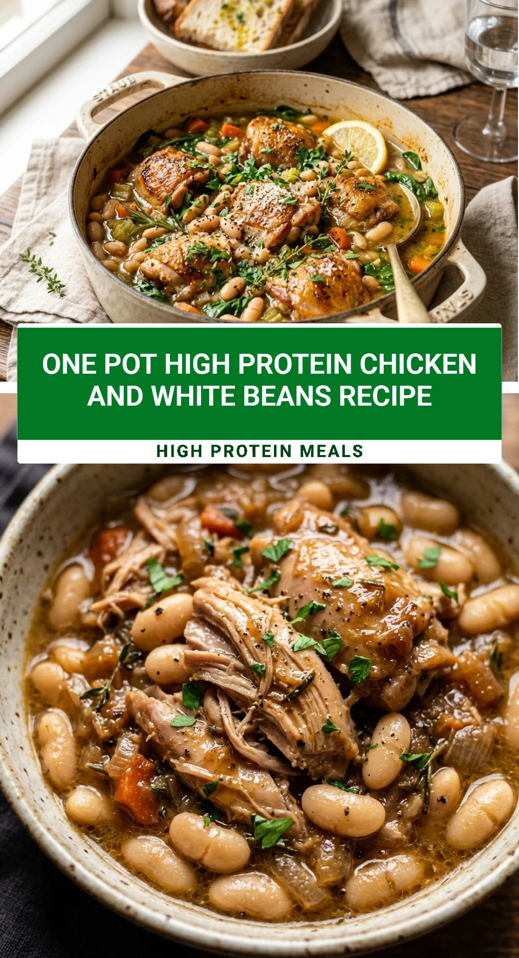 One Pot High Protein Chicken And White Beans Recipe
