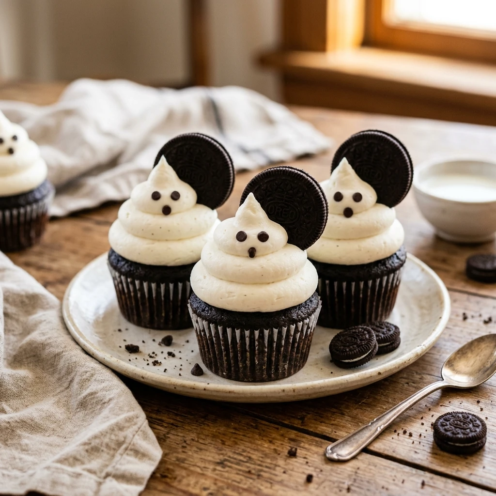 Oreo Ghost Cupcakes Recipe