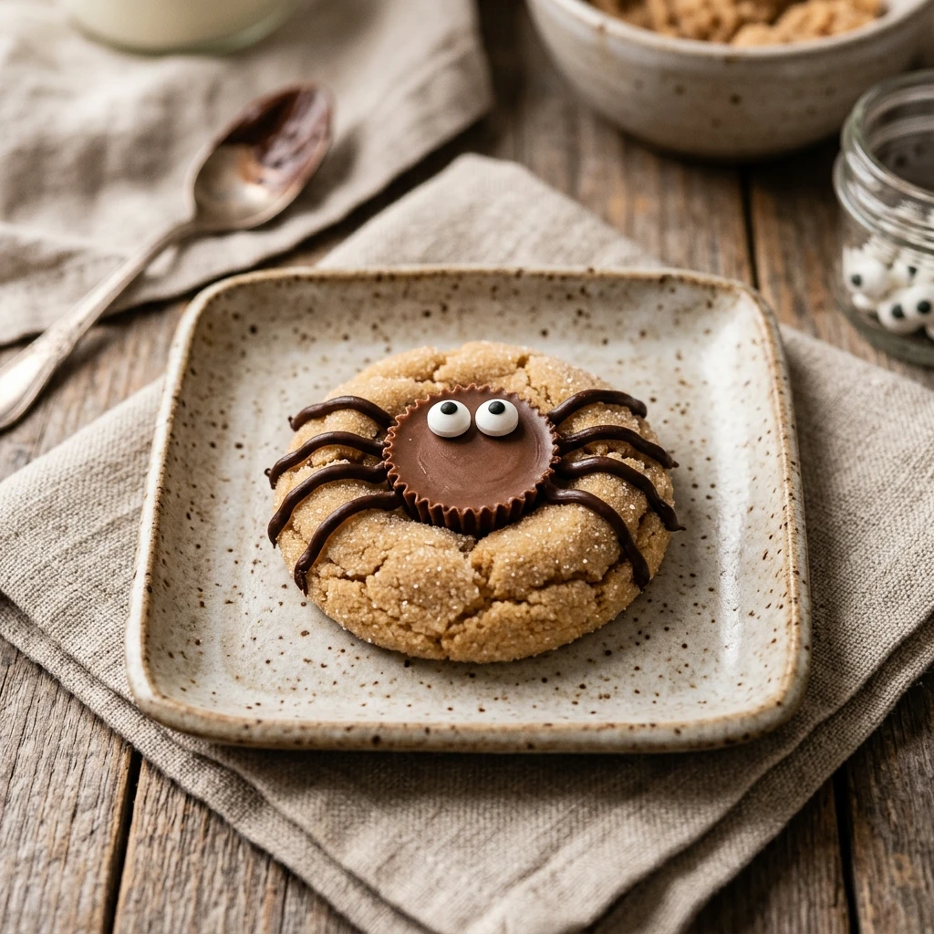 Peanut Butter Cup Spider Cookies Recipe