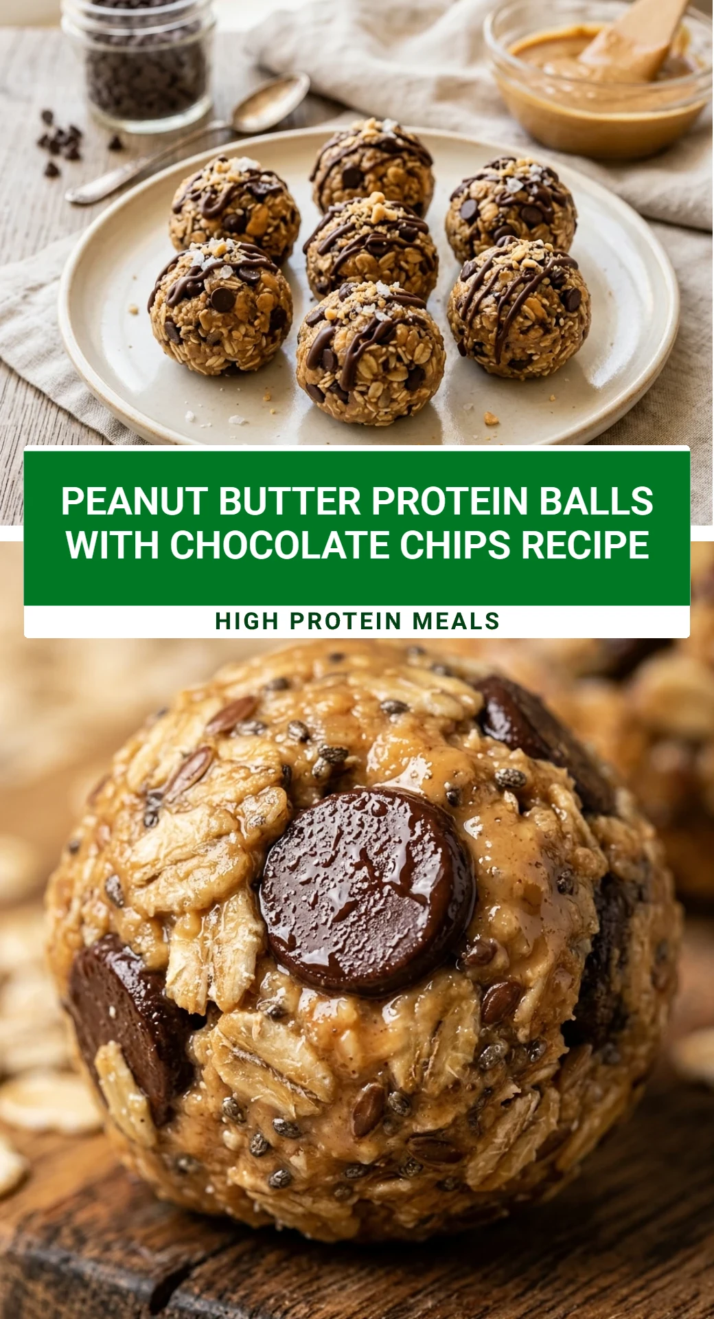 Peanut Butter Protein Balls With Chocolate Chips Recipe