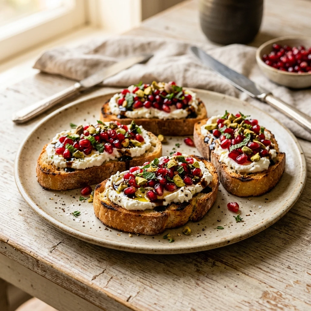 Pomegranate Bruschetta Recipe