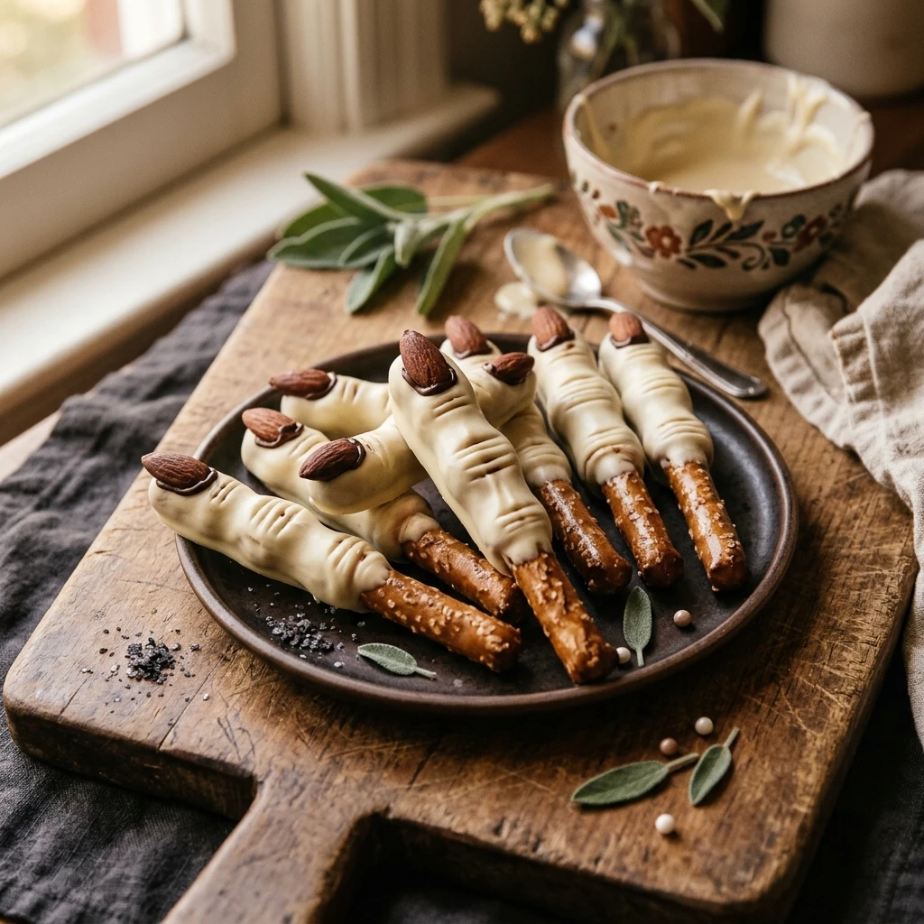Pretzel Rods Witches Fingers Recipe