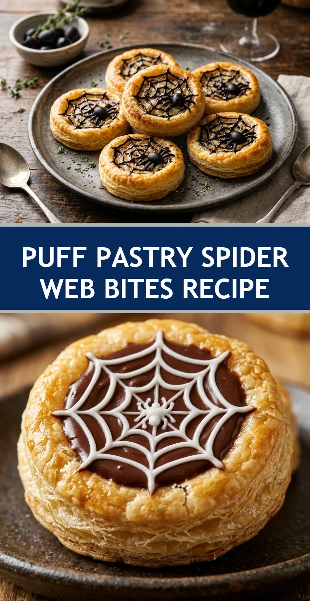 Puff Pastry Spider Web Bites Recipe
