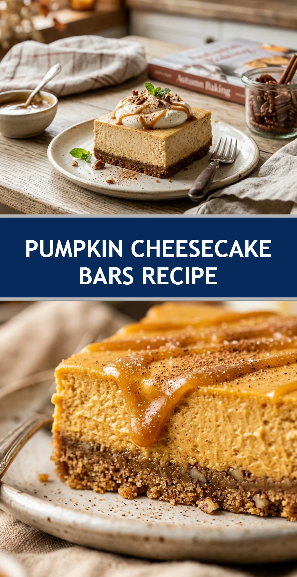 Pumpkin Cheesecake Bars Recipe