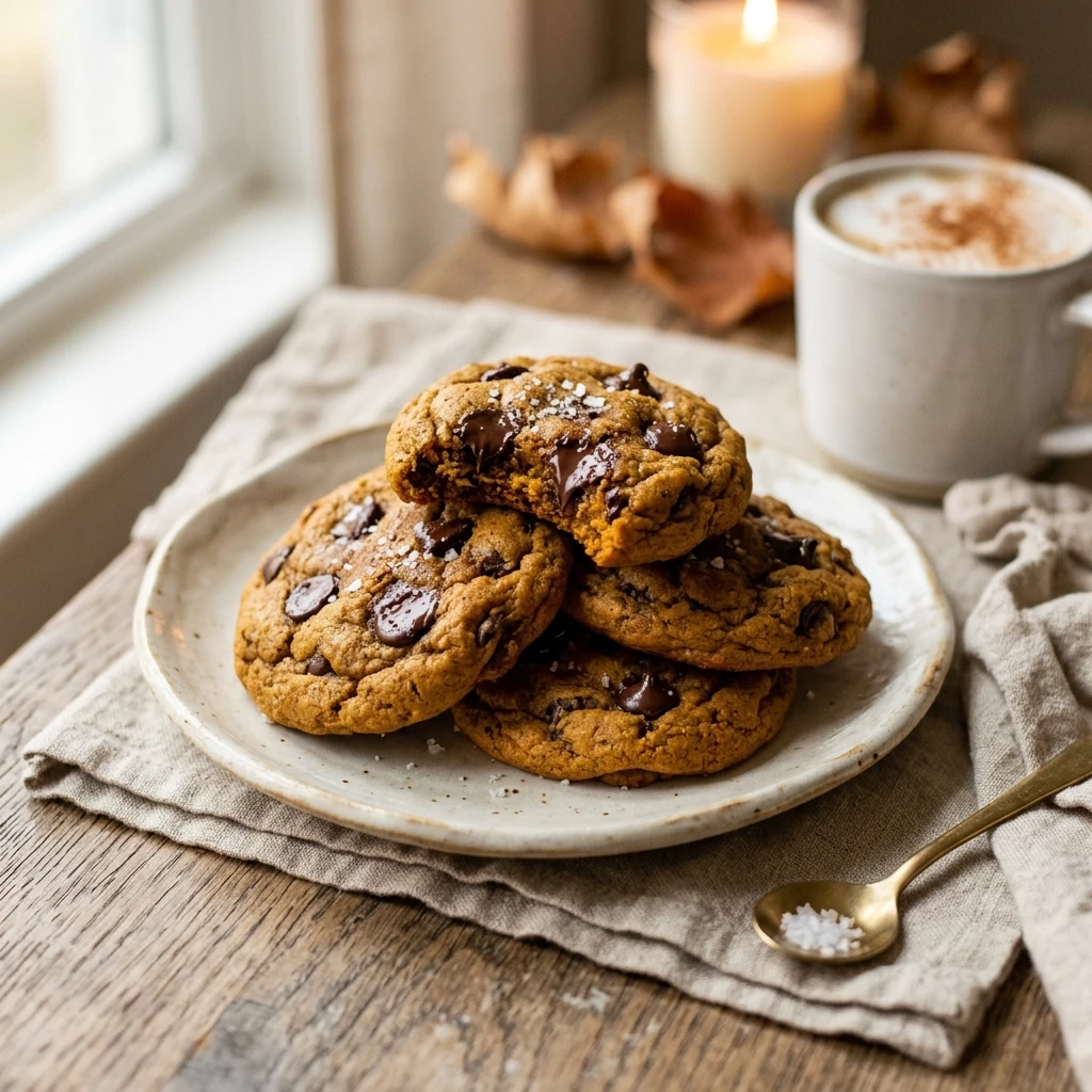 Pumpkin Chocolate Chip Cookies