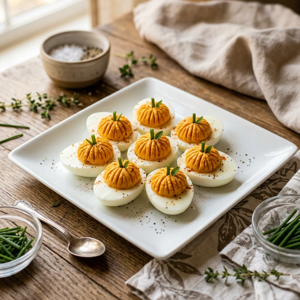 Pumpkin Deviled Eggs Recipe