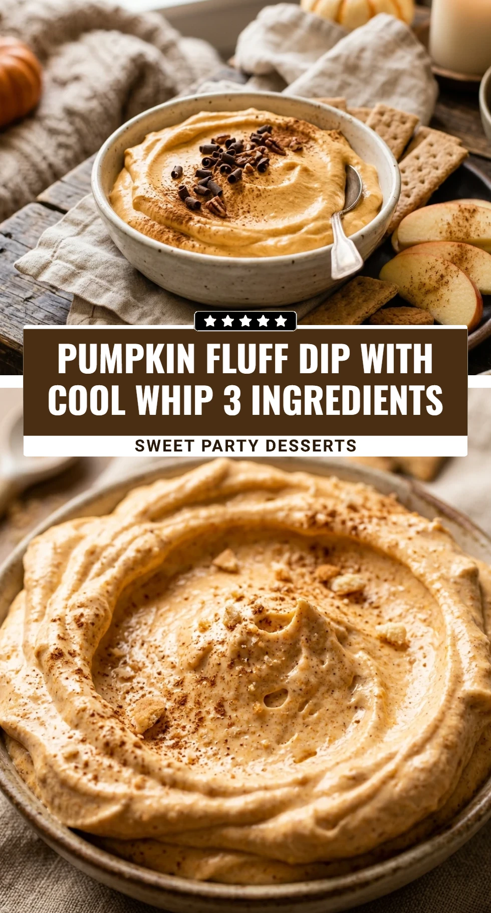 Pumpkin Fluff Dip With Cool Whip 3 Ingredients