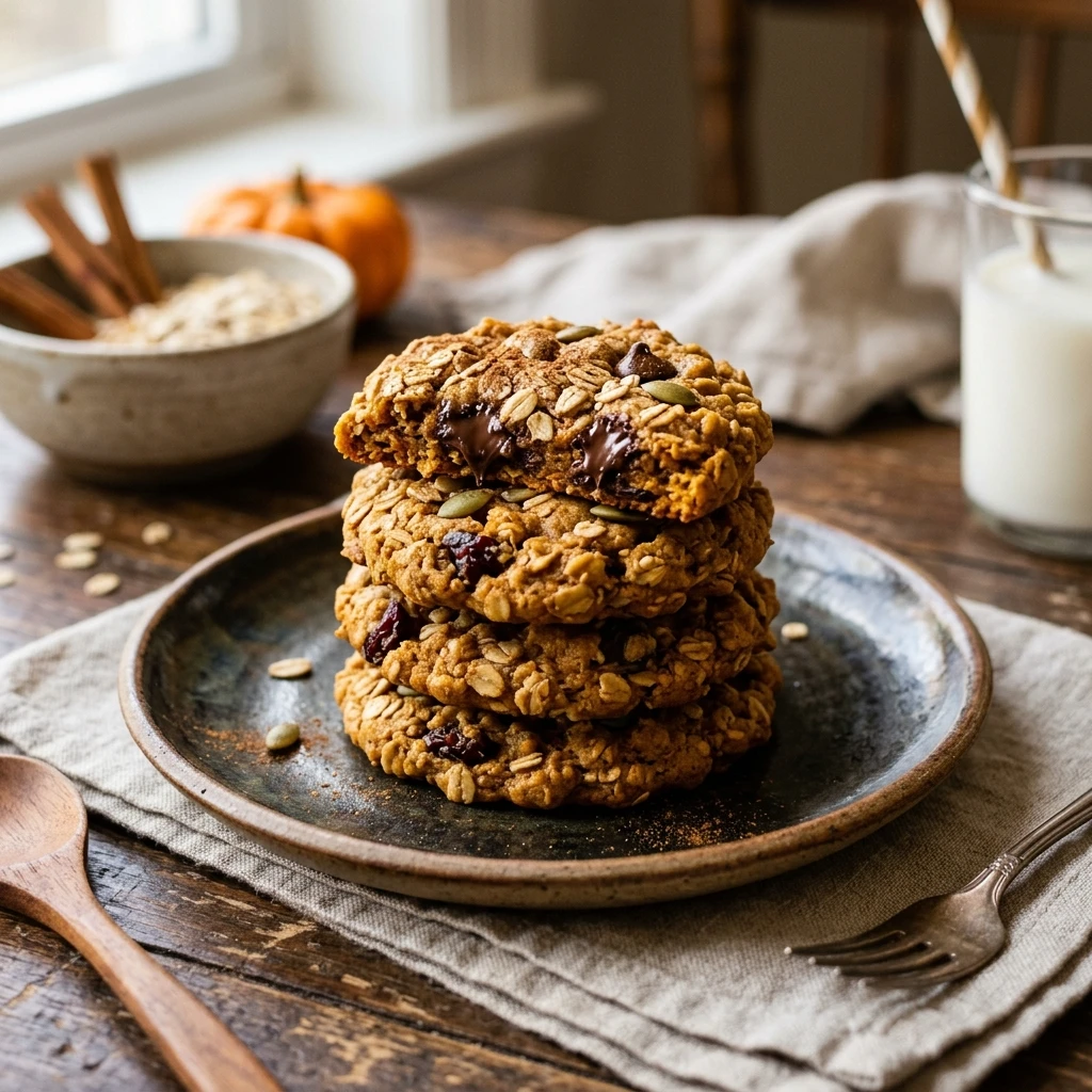 Pumpkin Oatmeal Cookies Recipe