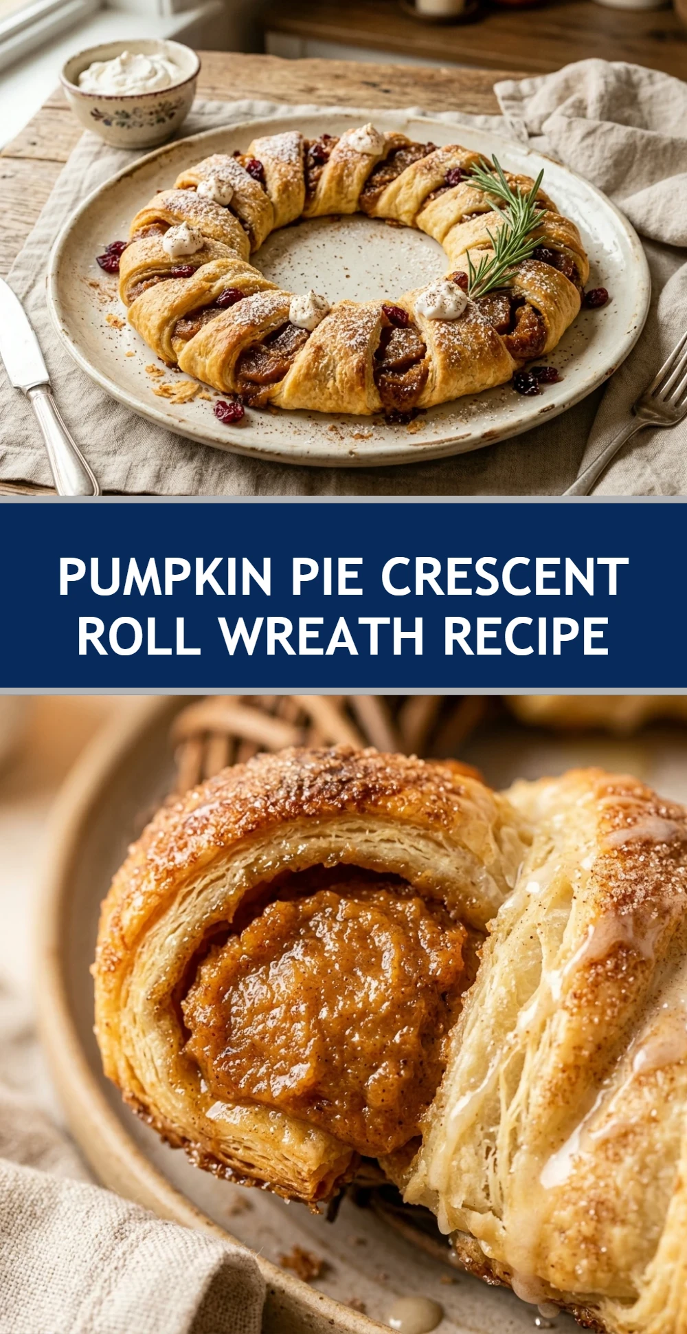 Pumpkin Pie Crescent Roll Wreath Recipe