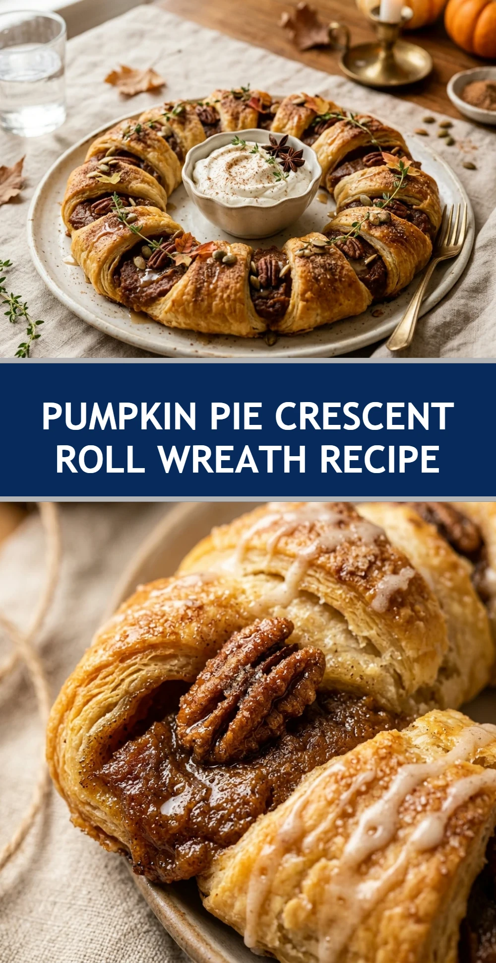 Pumpkin Pie Crescent Roll Wreath Recipe