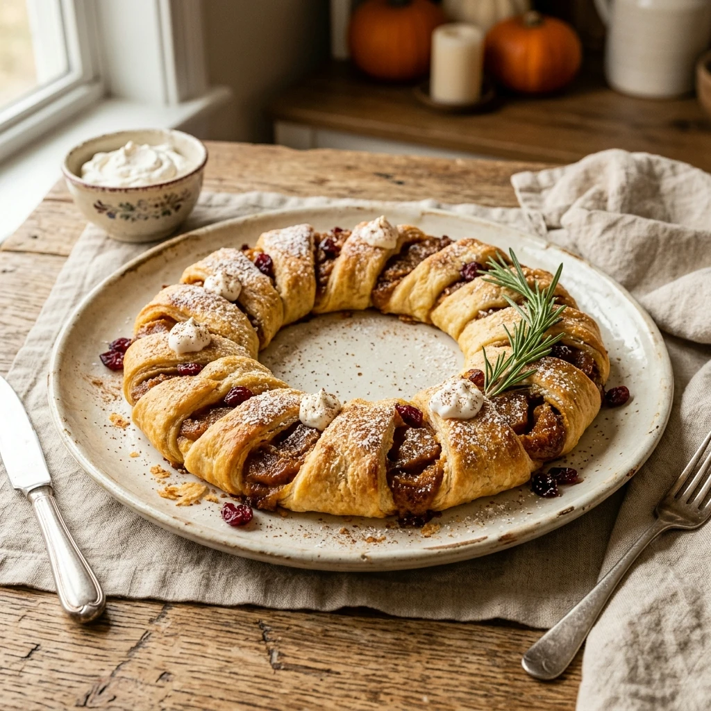 Pumpkin Pie Crescent Roll Wreath Recipe