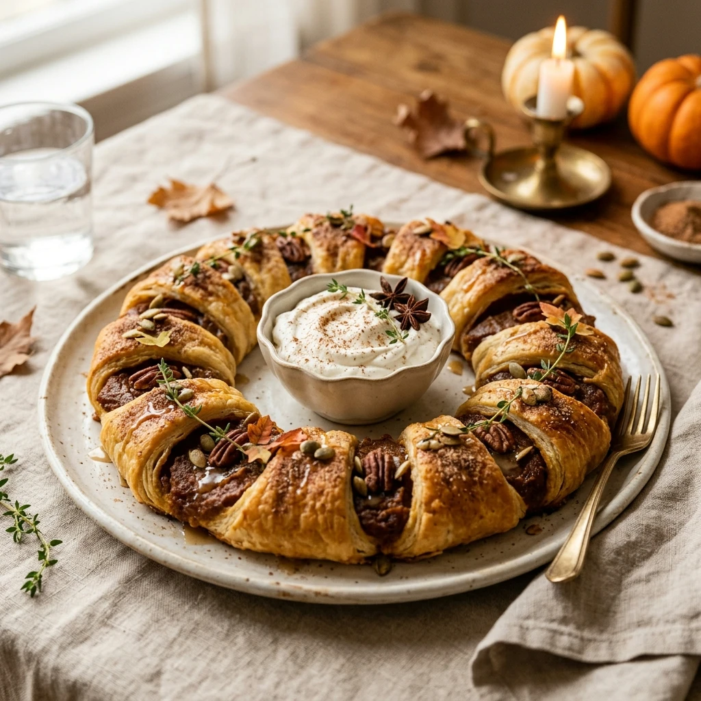 Pumpkin Pie Crescent Roll Wreath Recipe