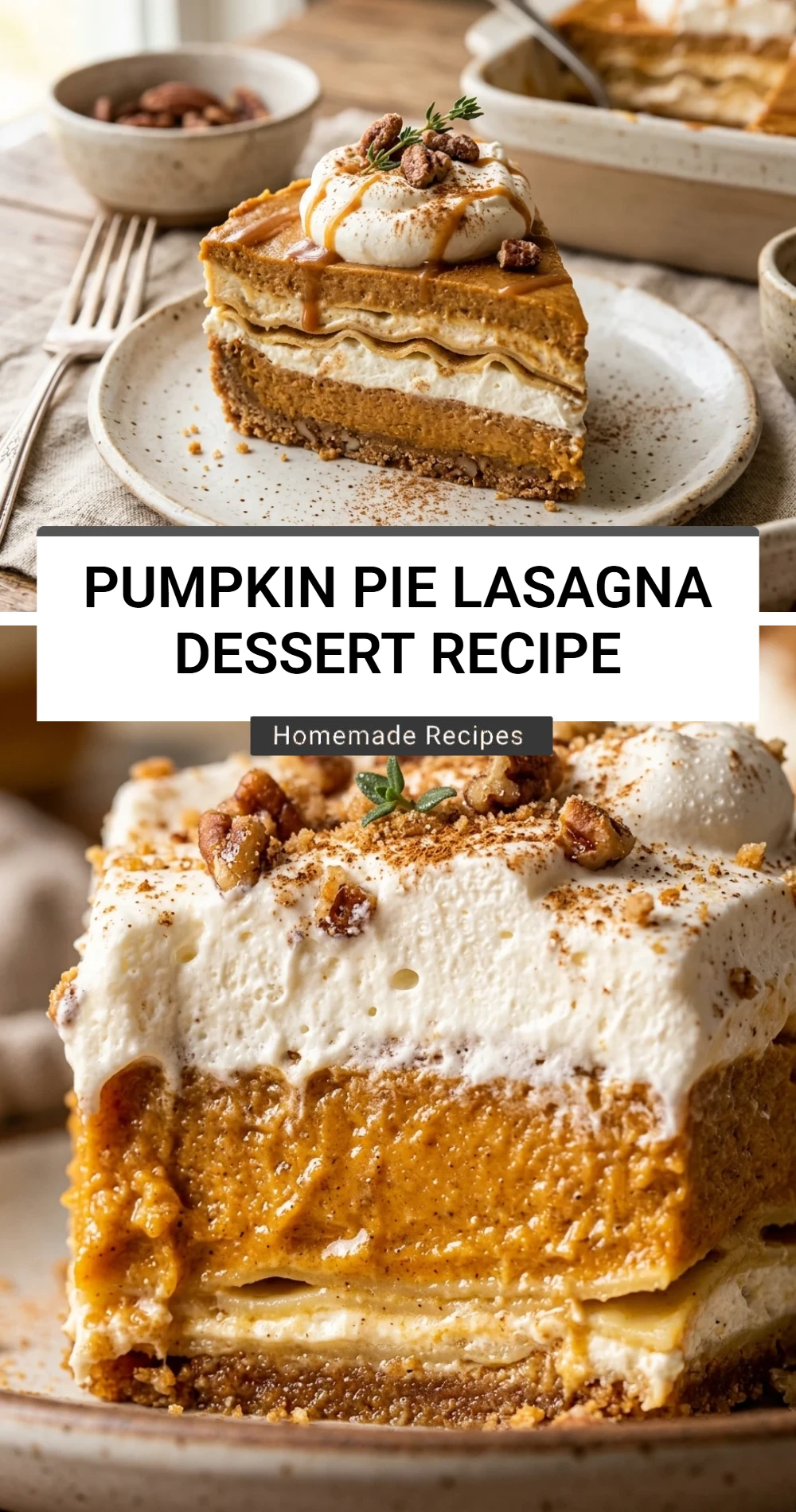 Pumpkin Pie Lasagna Dessert Recipe