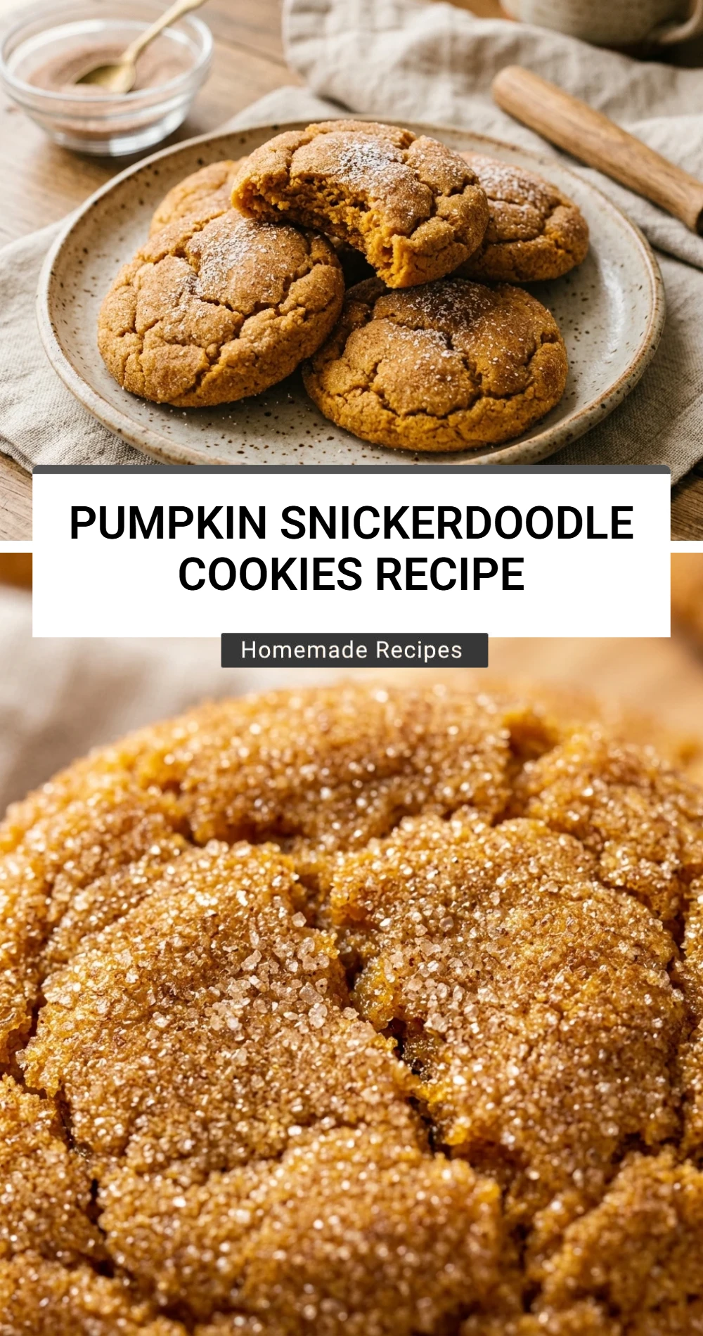 Pumpkin Snickerdoodle Cookies Recipe