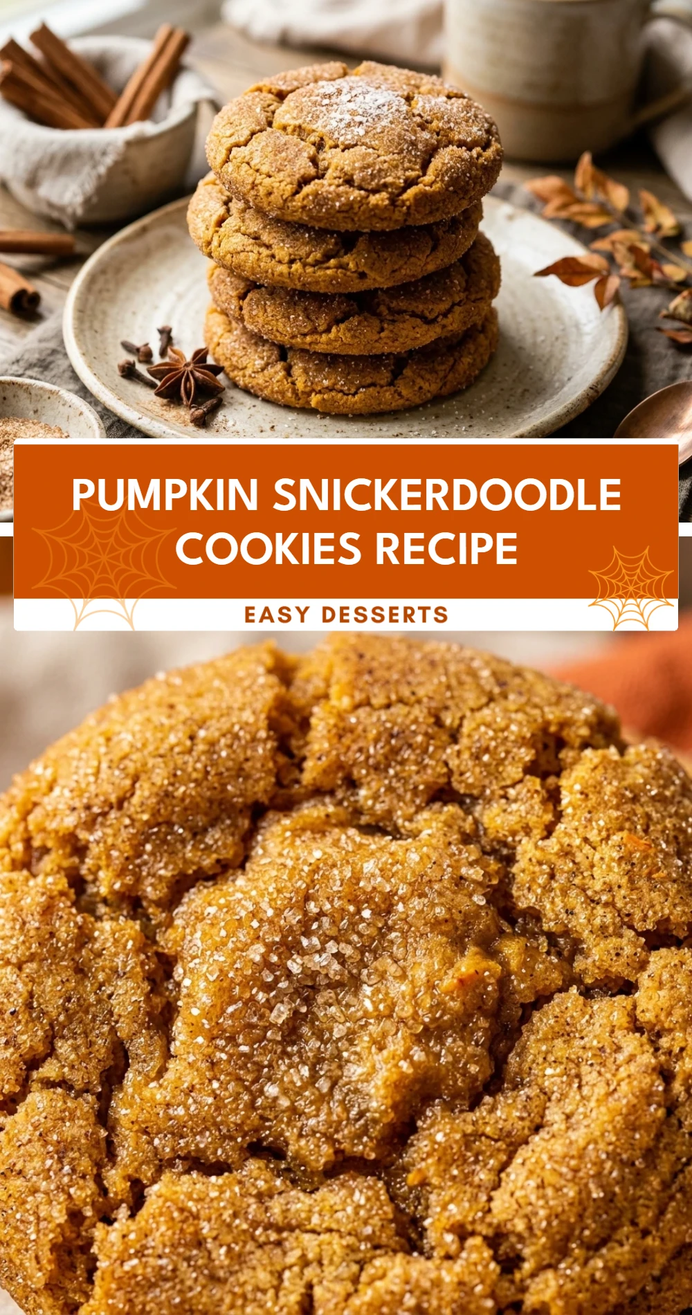 Pumpkin Snickerdoodle Cookies Recipe