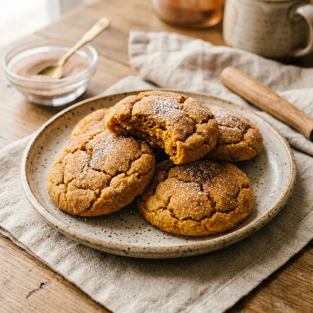 Pumpkin Snickerdoodle Cookies Recipe