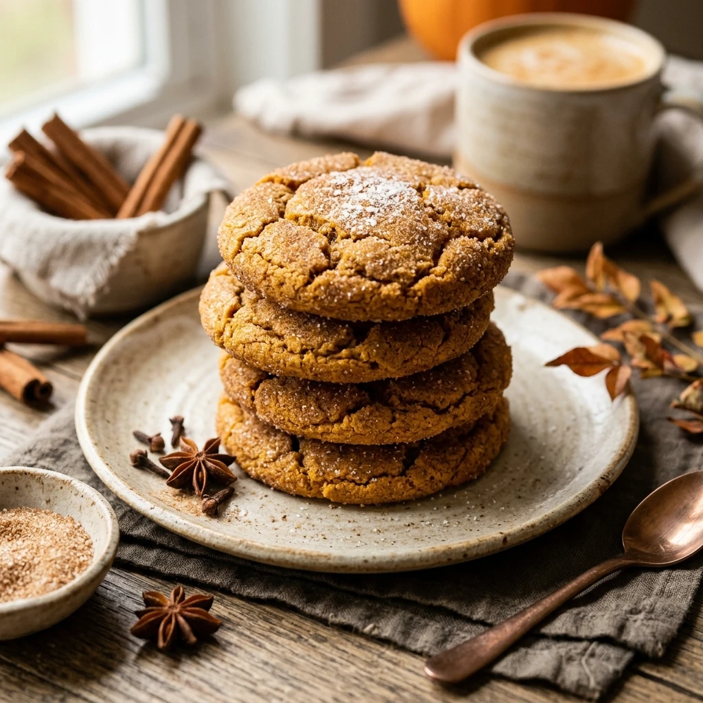 Pumpkin Snickerdoodle Cookies Recipe