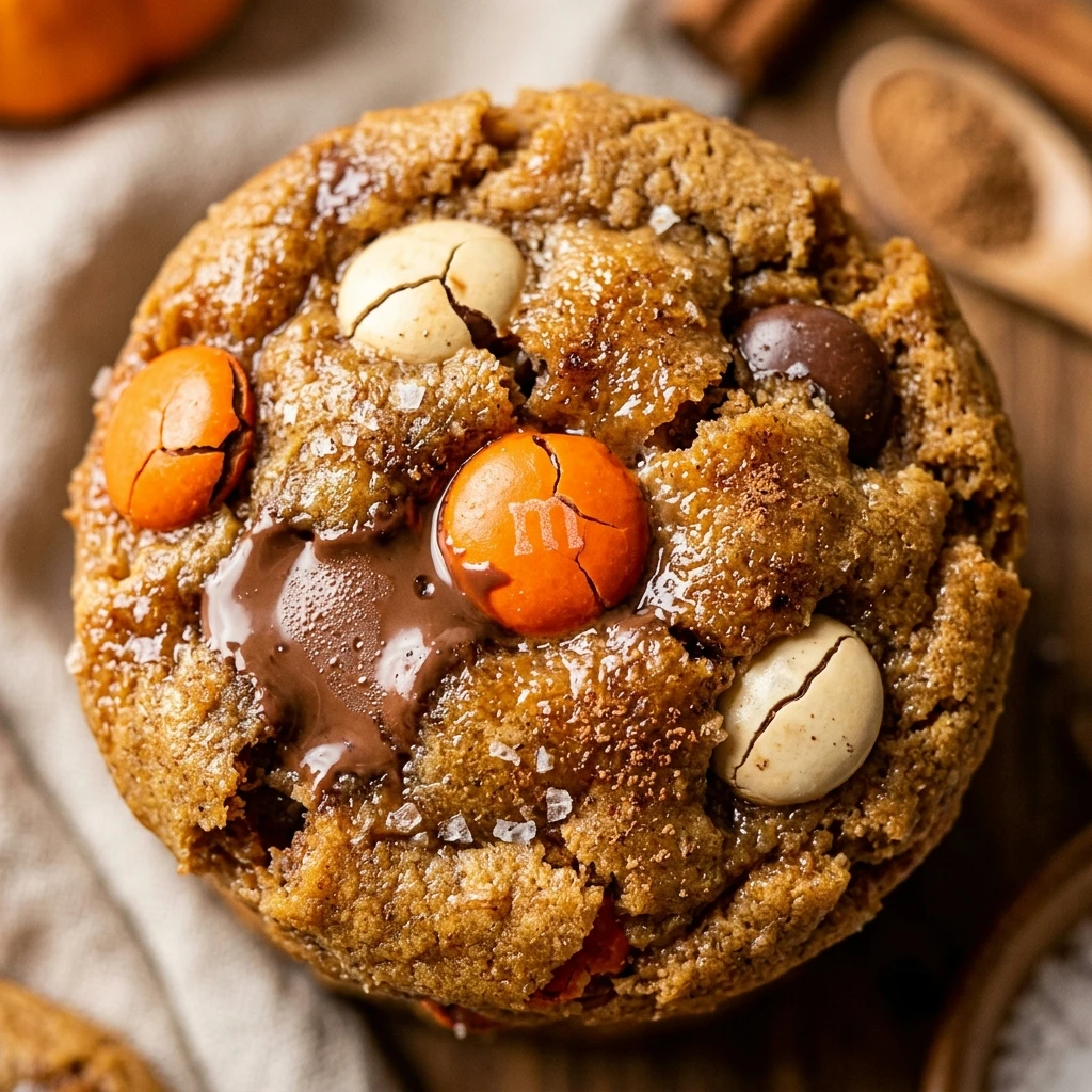 Pumpkin Spice M&M Cookies Recipe