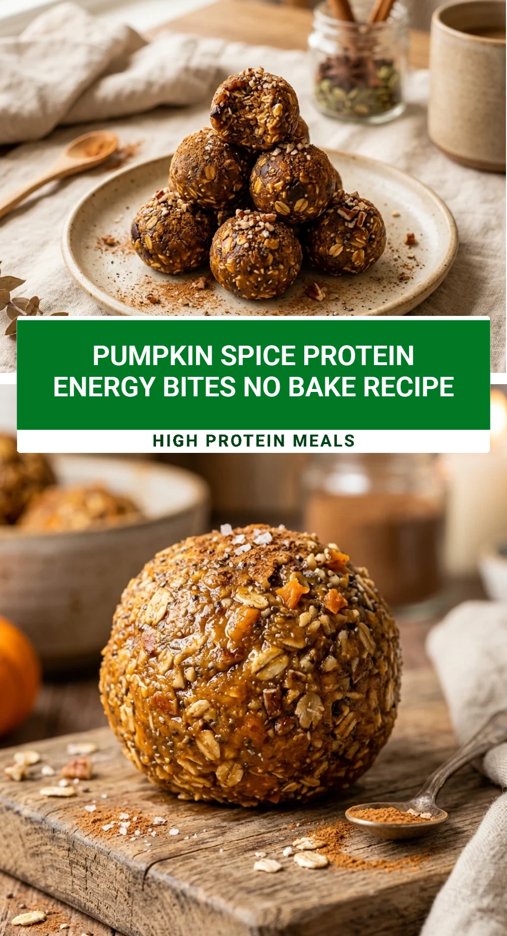 Pumpkin Spice Protein Energy Bites No Bake Recipe