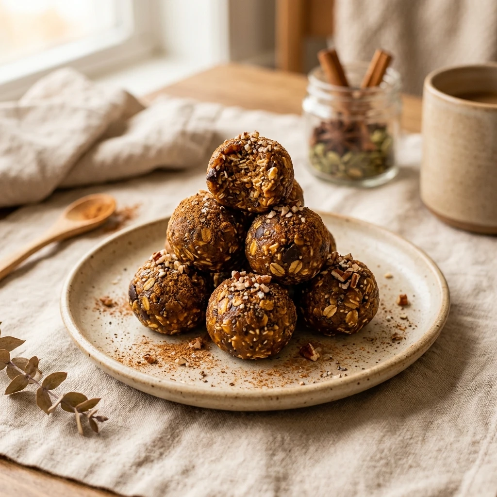 Pumpkin Spice Protein Energy Bites No Bake Recipe