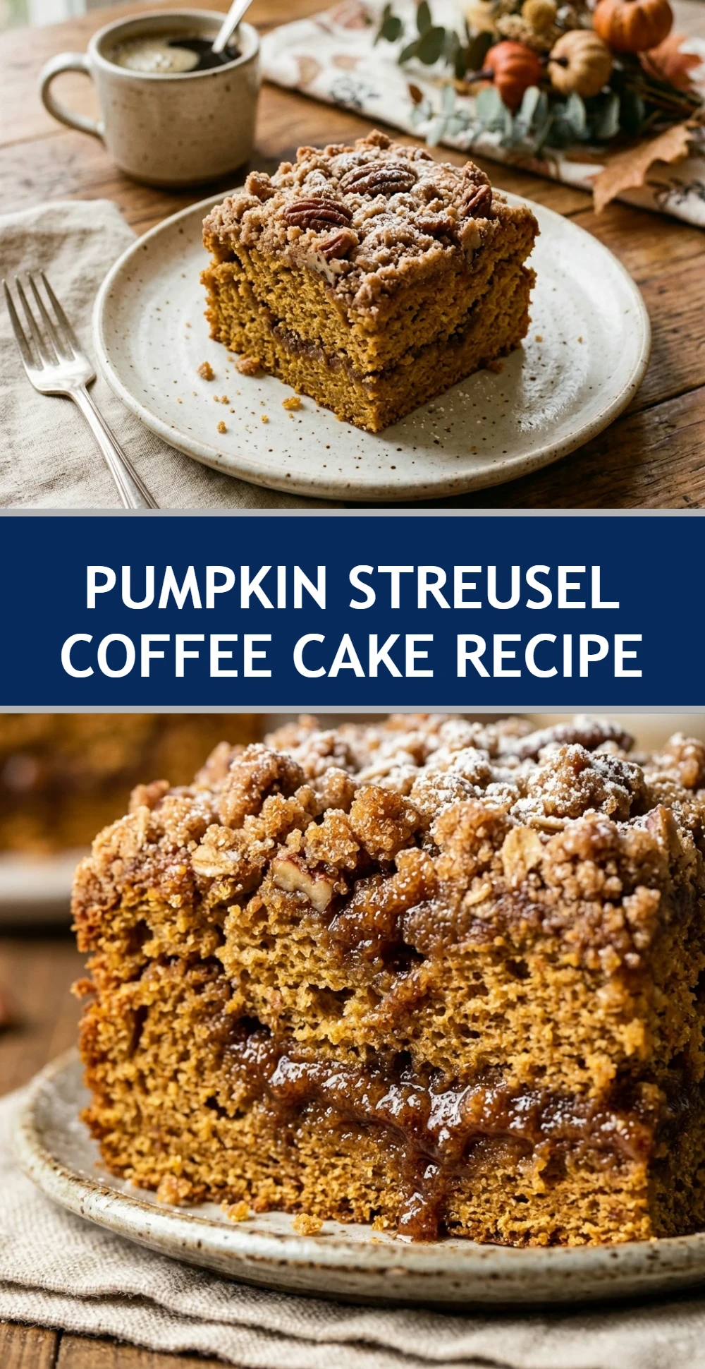 Pumpkin Streusel Coffee Cake Recipe