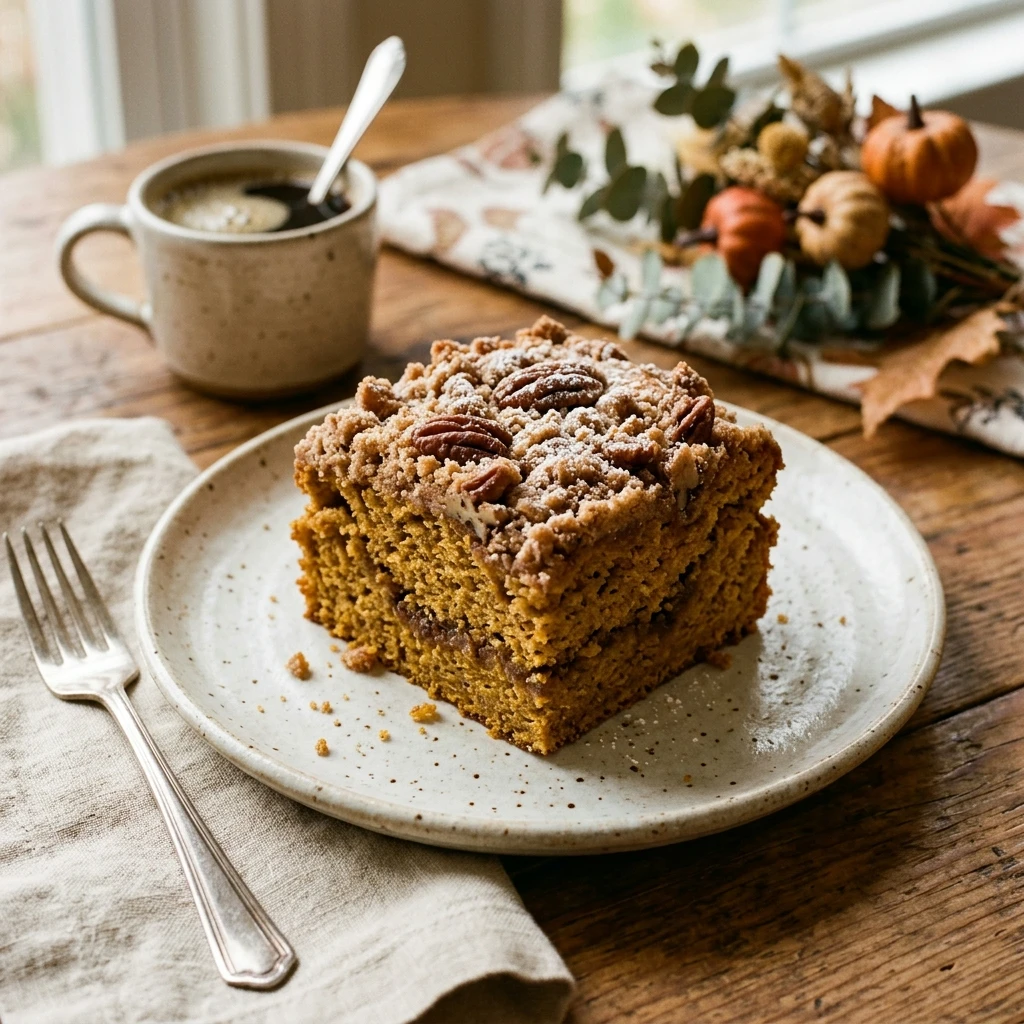 Pumpkin Streusel Coffee Cake Recipe