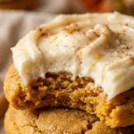 Pumpkin Sugar Cookies With Cream Cheese Frosting