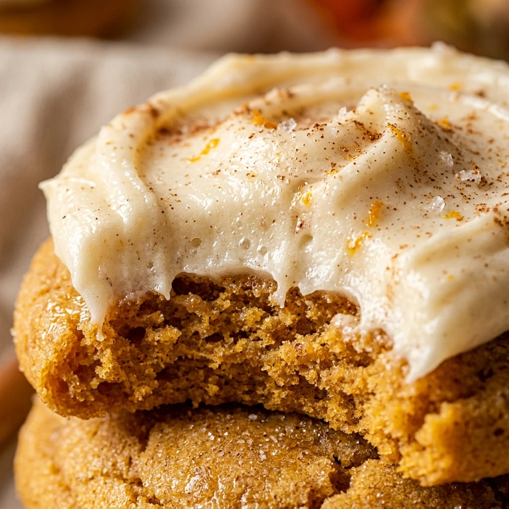 Pumpkin Sugar Cookies With Cream Cheese Frosting