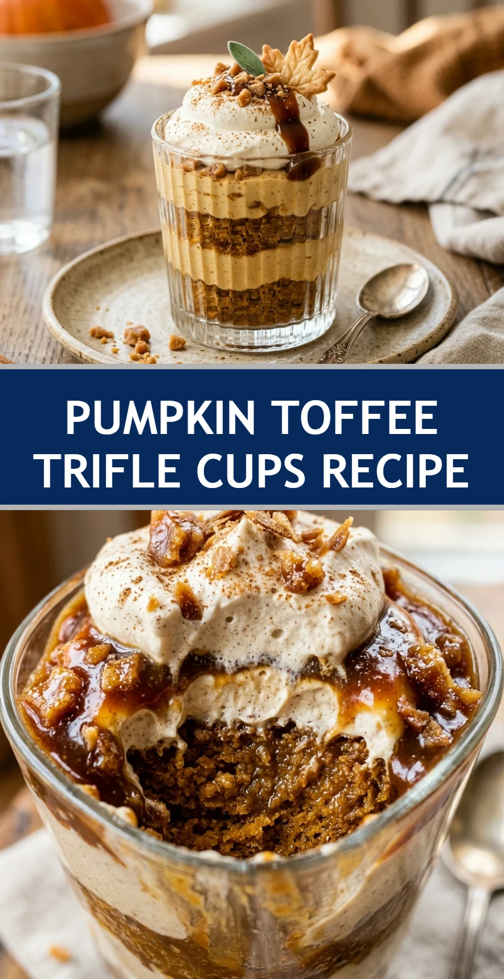 Pumpkin Toffee Trifle Cups Recipe