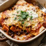 Roasted Pumpkin And Black Bean Enchiladas