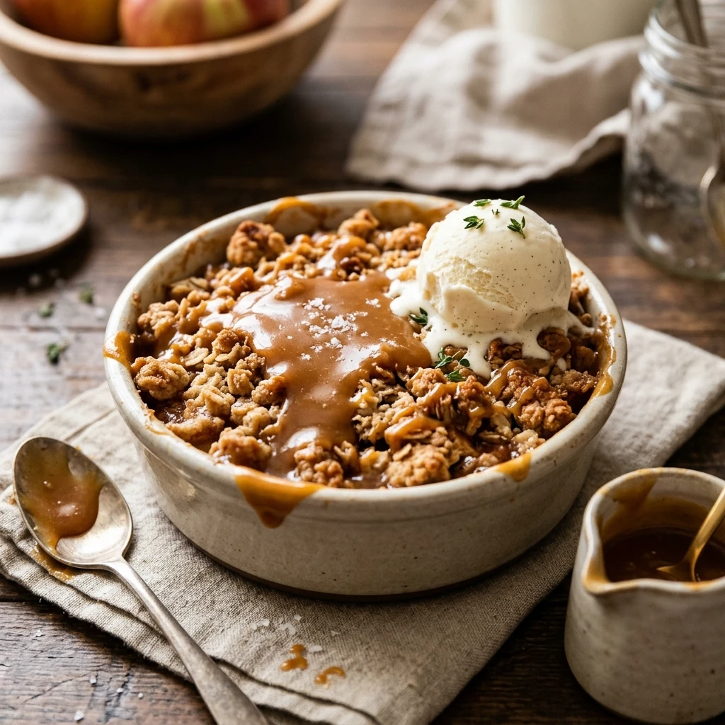 Salted Caramel Apple Crisp Recipe