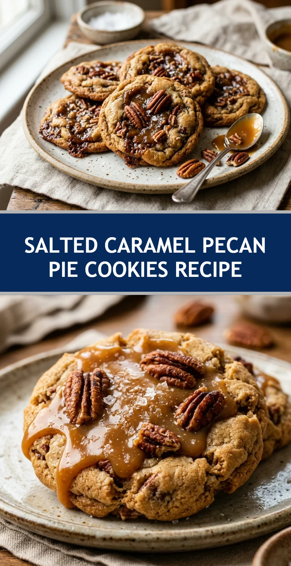 Salted Caramel Pecan Pie Cookies Recipe