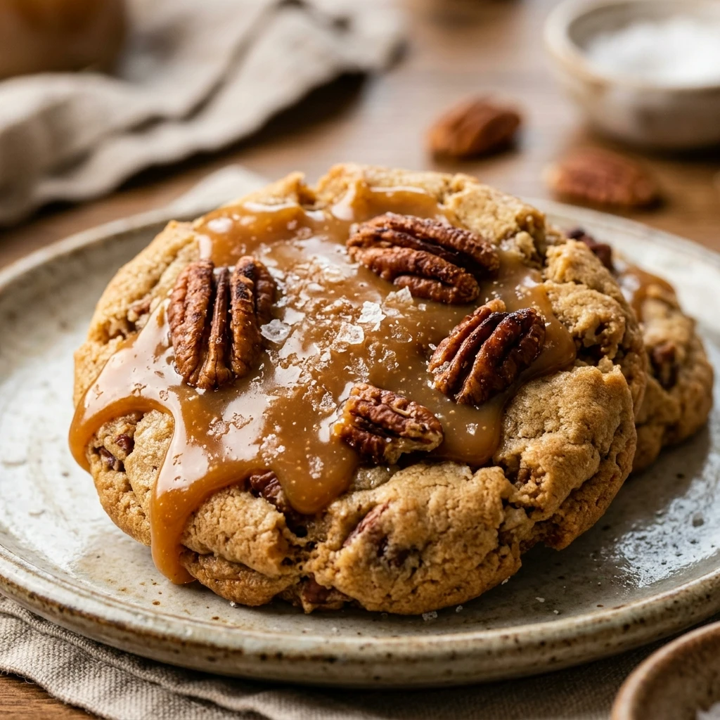 Salted Caramel Pecan Pie Cookies Recipe