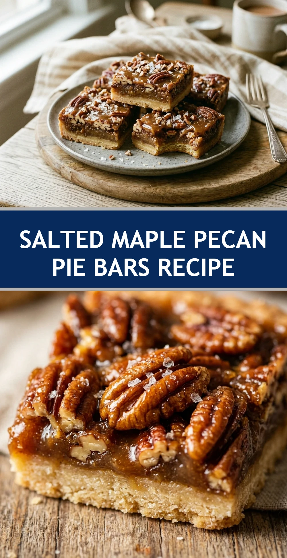 Salted Maple Pecan Pie Bars Recipe