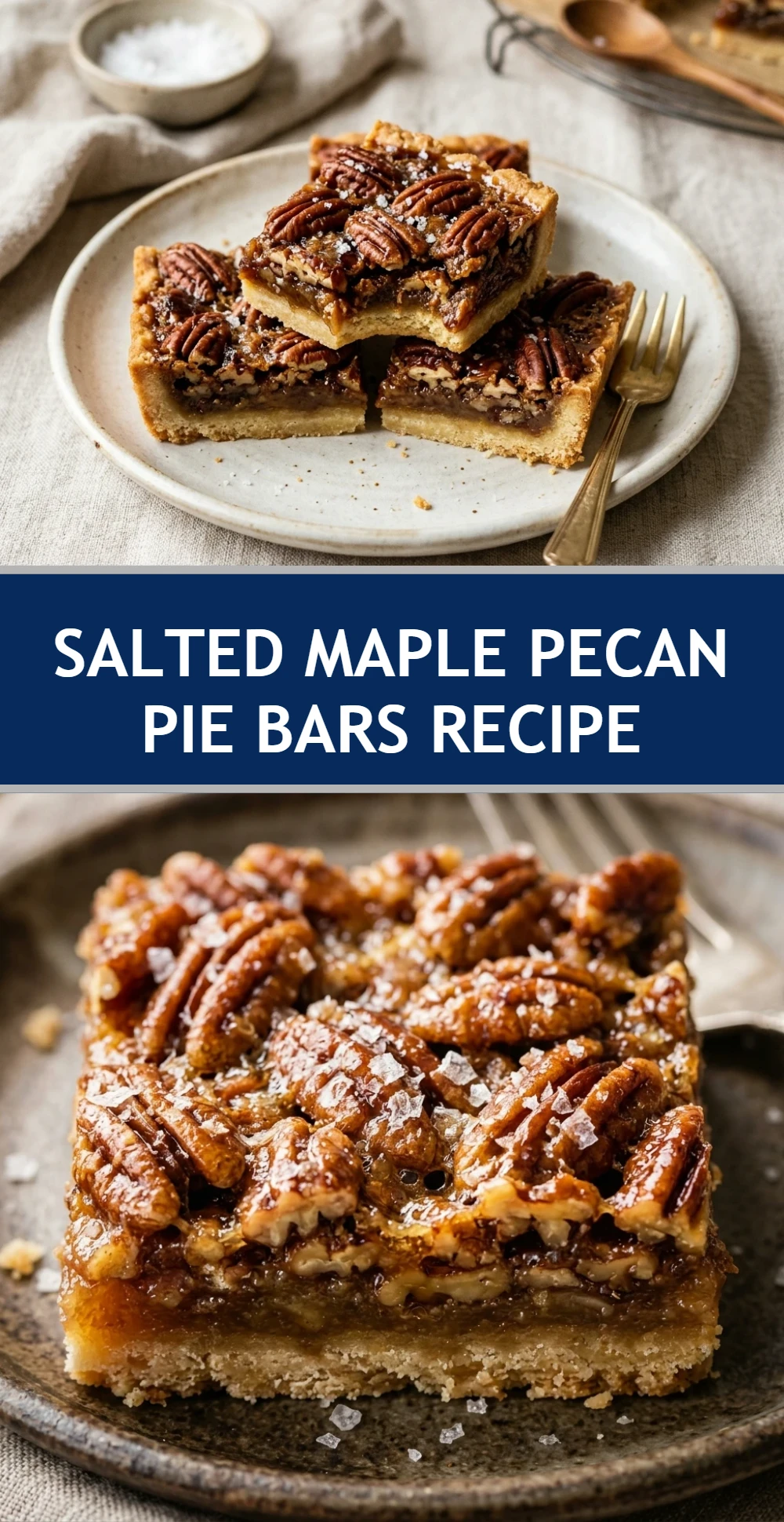 Salted Maple Pecan Pie Bars Recipe