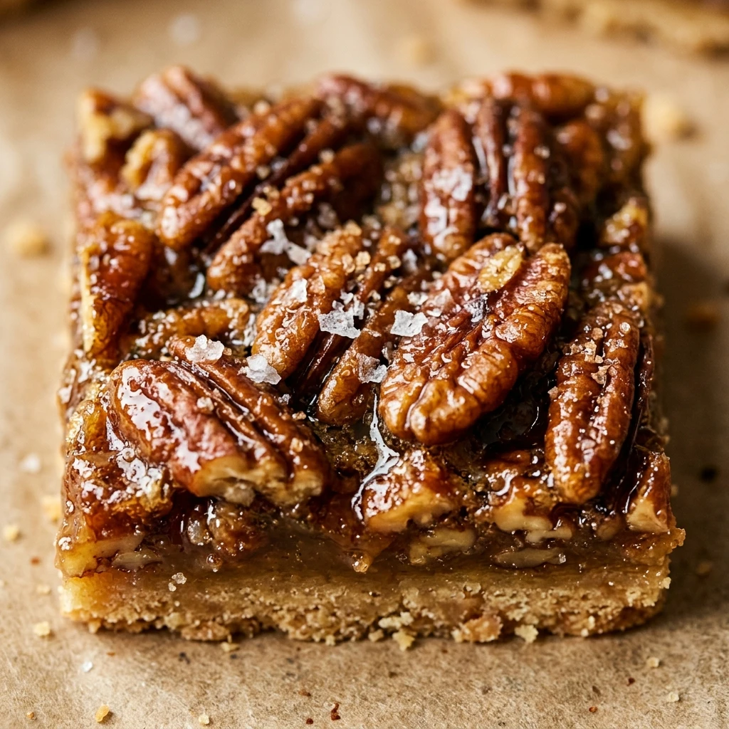 Salted Maple Pecan Pie Bars Recipe