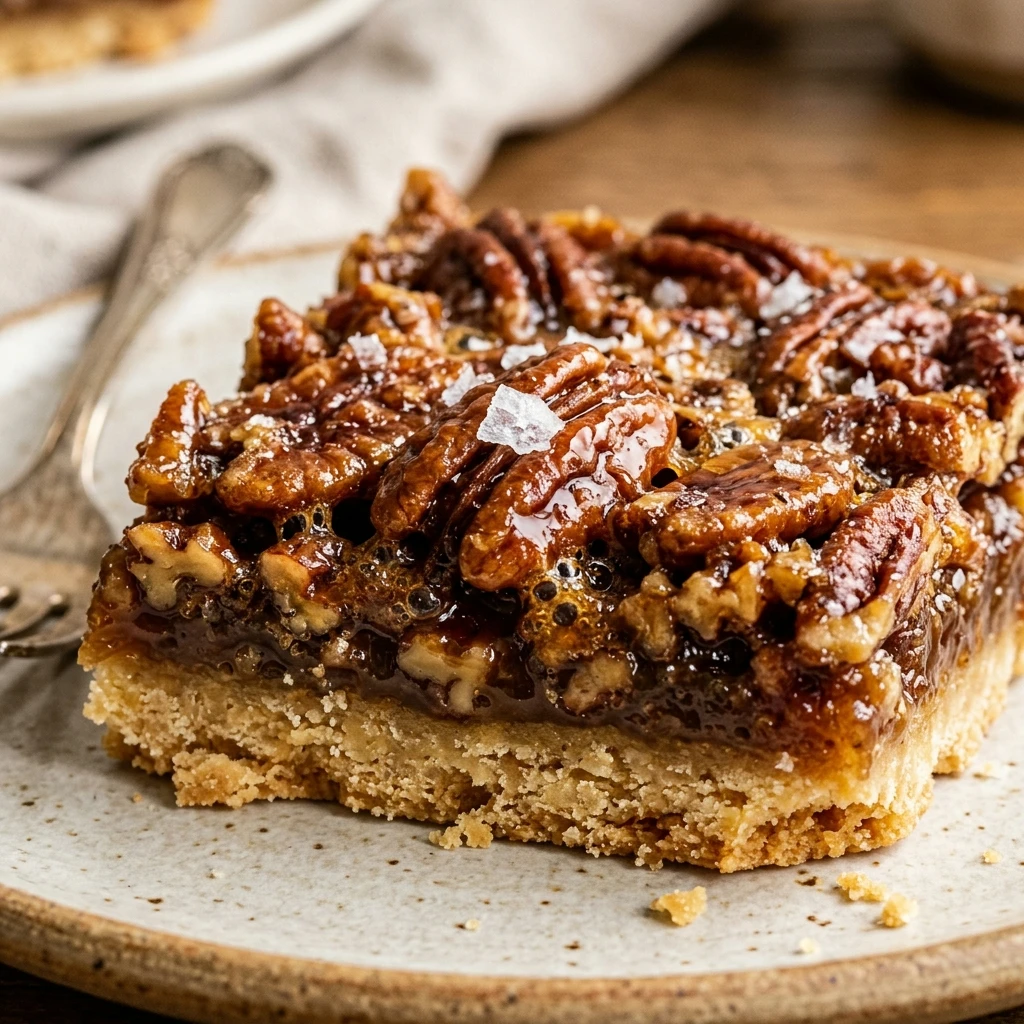Salted Maple Pecan Pie Bars Recipe