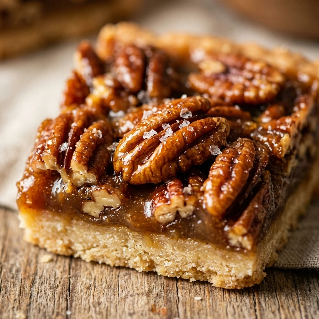 Salted Maple Pecan Pie Bars Recipe