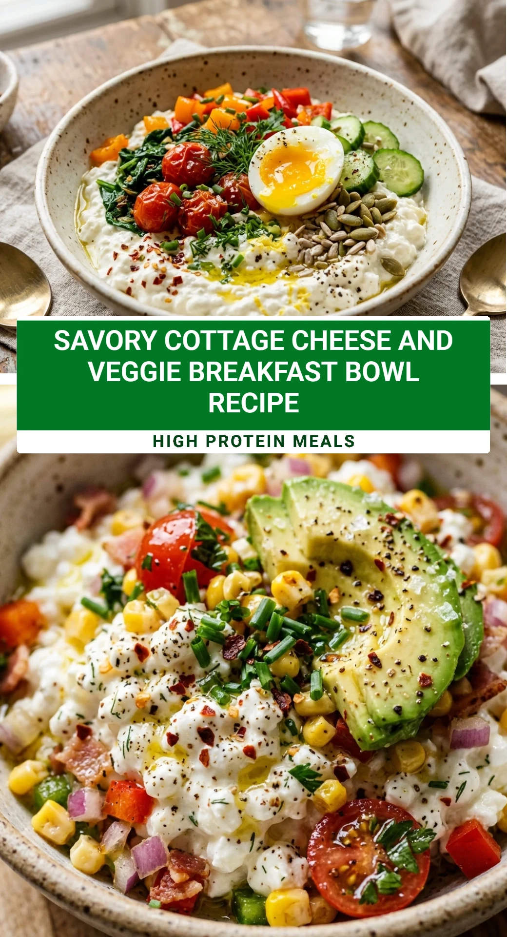 Savory Cottage Cheese And Veggie Breakfast Bowl Recipe