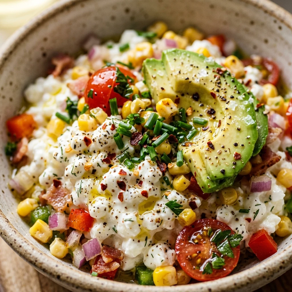 Savory Cottage Cheese And Veggie Breakfast Bowl Recipe