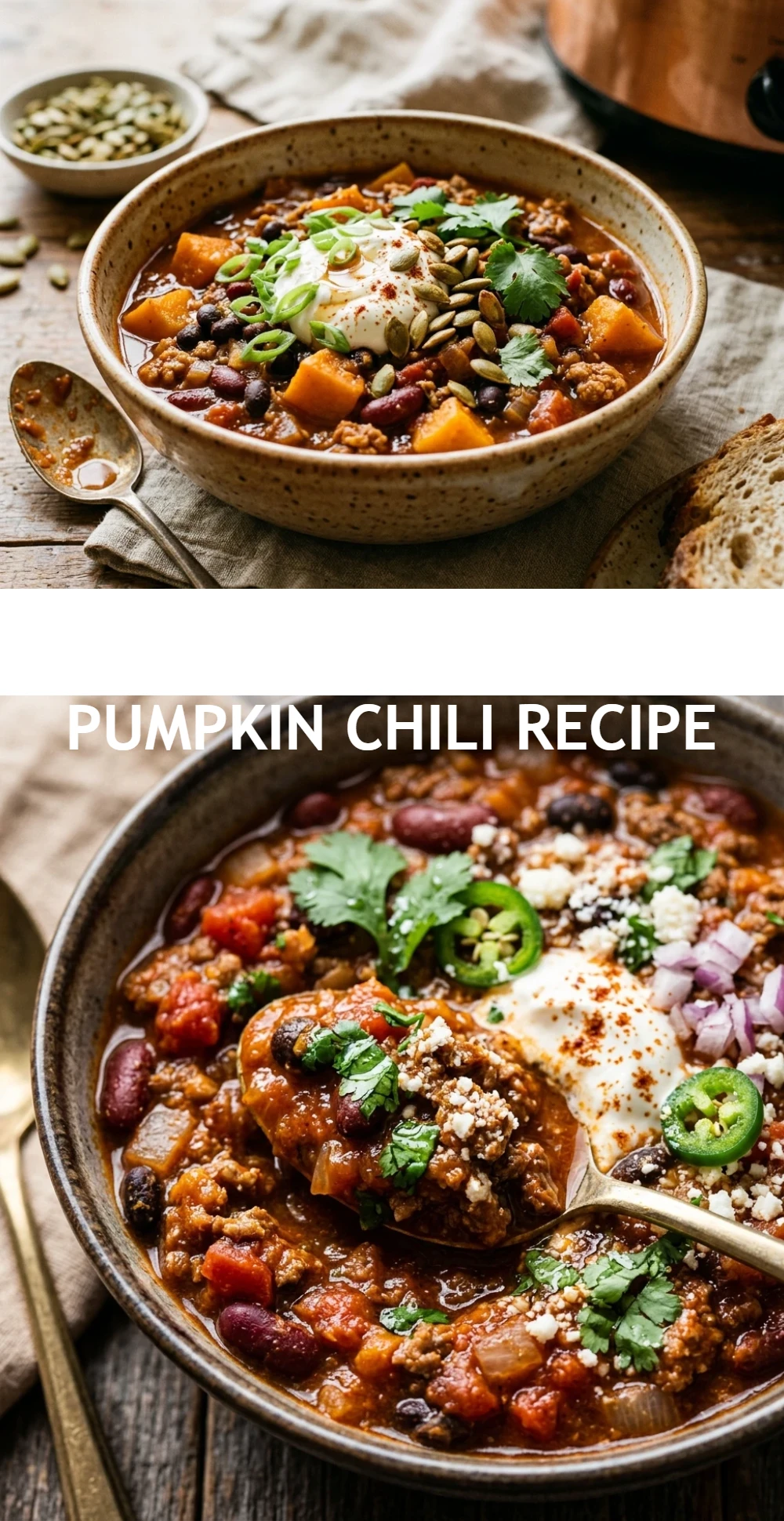 Slow Cooker Pumpkin Chili Recipe