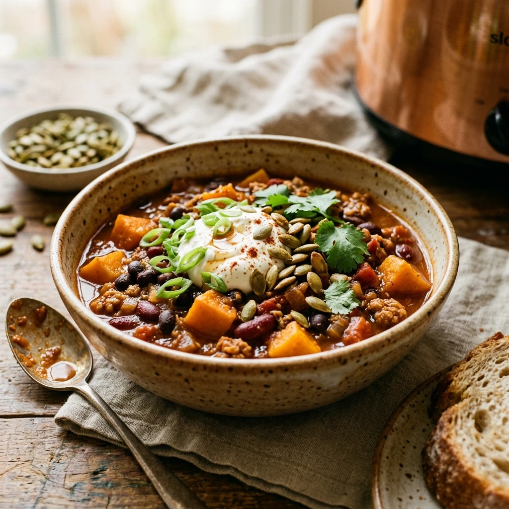 Slow Cooker Pumpkin Chili Recipe