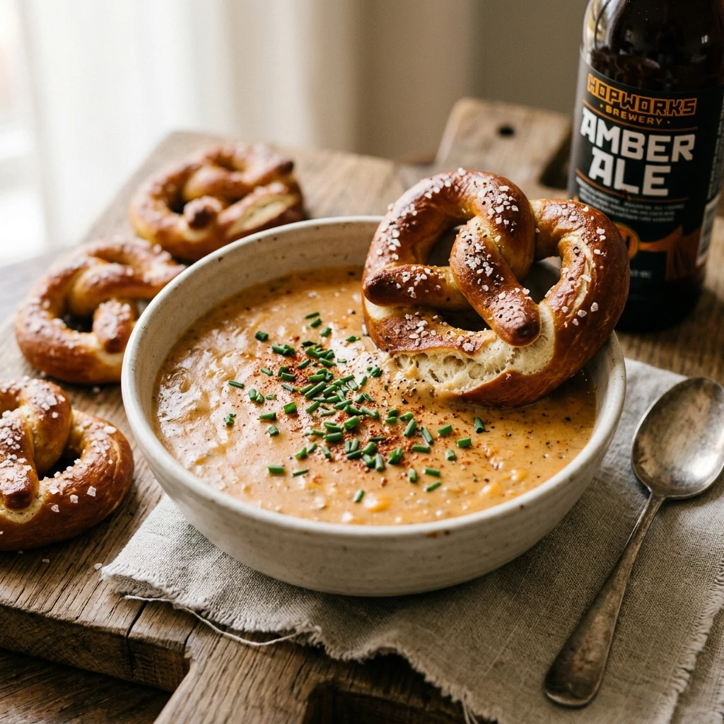 Soft Pretzel With Beer Cheese Dip Recipe